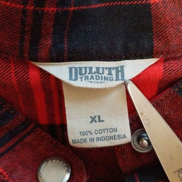 Duluth Trading Co Flapjack cotton flannel shirt jacket shacket buffalo check XL - Picture 4 of 12